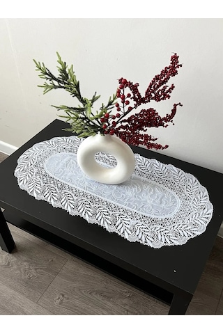 Best Price 34 Beyaz Oval Masa Örtüsü 277990545 Beyaz