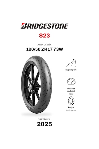 Bridgestone S23 190/50 Zr17 73w Arka Motosiklet Lastiği Bridgestone S23 190/50 Zr17 73w Arka Motosiklet Lastiği
