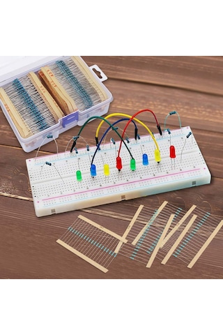 1/4w 1 Ohm - 10 Mega Ohm Arası 130 Çeşit 2600 Parça Direnç Seti