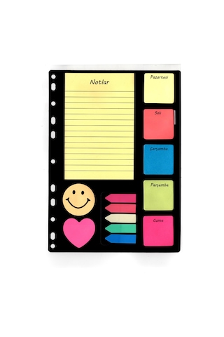 Karışık Posit Yapışkanlı Not Kağıdı Pos İt 19x26 Cm