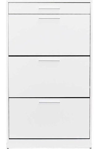 Flat Duo 3 Katlı Çekmeceli Ayakkabılık Mat Lake Beyaz 75x128x29 Cm Gxyxd