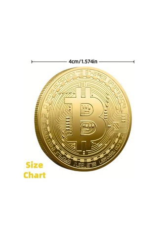 Bitcoin Altın Kaplama Koleksiyonluk Madeni Coin Anma Parası Benzersiz k