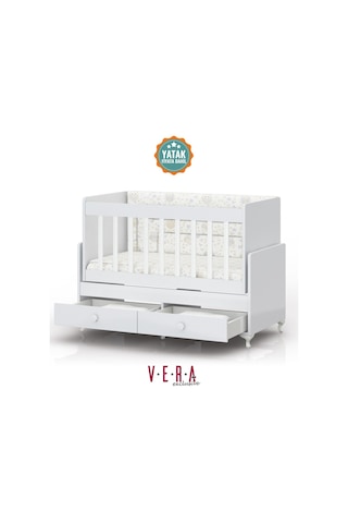 Veraexclusive Yataklı, Anne Yanı, Çekmeceli, Sallanır Beşik Beyaz