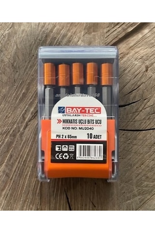 Byt Ph2 Stoplu Vida Sıkma Ucu Mıknatıslı Yıldız Bits Uç Yıldız Uç 65mm 10adet