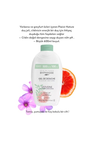 Byphasse Plaisir Natura Verbena & Greyfurt Duş Jeli 600 ML