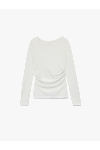 Koton Tshırt Ls Ekru 7wal10137ık