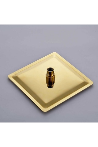 Fause Tepe Duş Başlığı Kare Slim 304 Metal 25 X 25 Cm Altın Ktd102-G Altın