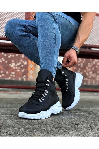 Wagoon Wg07 Siyah Renk Uzun Bağcıklı Bot Çok Renkli