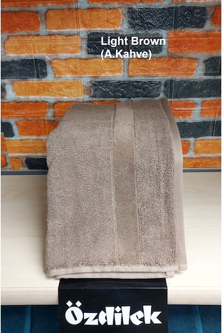 Özdilek Svv Border Kalın Ve Süper Emici Yeni Seri Banyo Havlusu 76x147 - Light Brown A.kahve