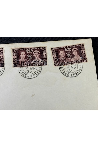 Fas İlk Gün Zarfı Morocco Tangıer 1937 Coronatıon Set On First Day Cover Sg164 C4492