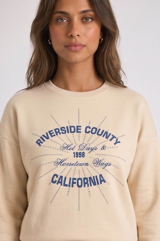 Fashion Friends Taşlı Bej Kadın Sweatshirt 26k0228k1