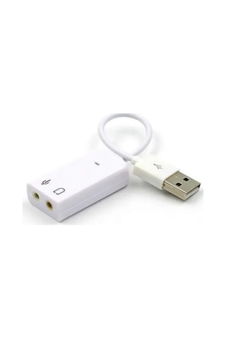 Usb Kablolu Ses Kartı 7.1 Sound Çevirici Dönüştürücü, 3.5mm Jak Girişli,