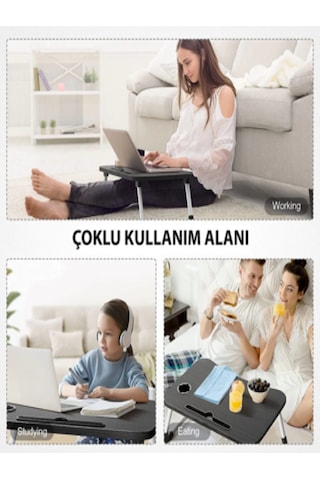 Portatif Katlaanbilir Laptop Sehpası Yeşil
