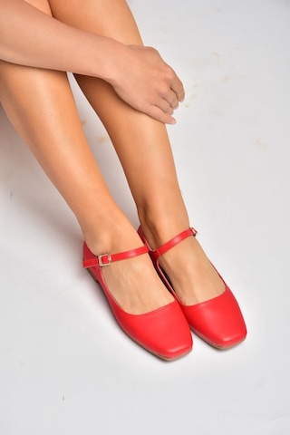 Fox Shoes S726252509 Kırmızı Kadın Babet