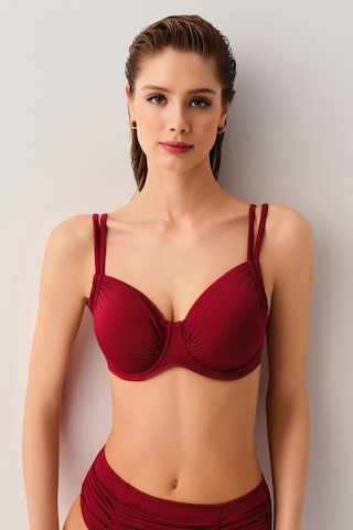 Suwen Balenli Körüklü Toparlayıcı Bikini Üst Sbn25940c020 Bordo