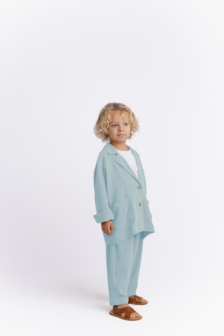 Oliven The Kid Unisex Keten Blazer Ceket Mavi Mavi