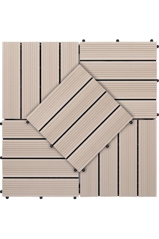 Kompozit Ahşap Karo Deck Sand Beige - 30X30Cm