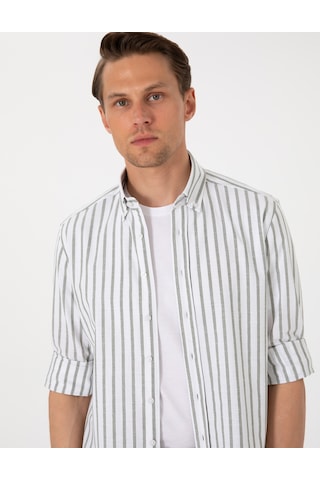 Pierre Cardin Erkek Haki Gömlek Desenli 50307093-vr027 Haki
