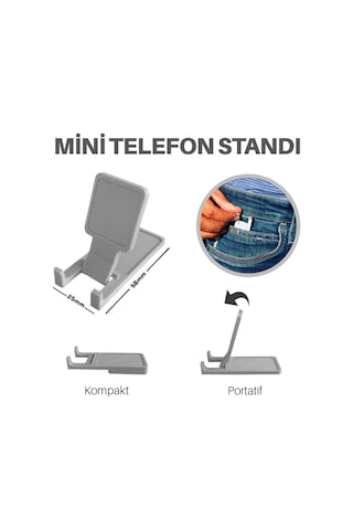 Hergele Masaüstü Mini Cep Telefon Standı - Cep Telefon Tutucu -
