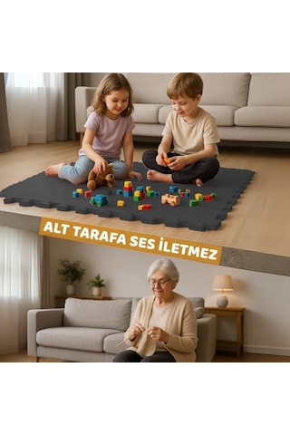 Beylini Tatami Zemin Karosu Spor Zemin Çocuk Odası Matı Ses Yalıtımlı Karo Halı Eva Panel 50 Cm Açik Gri