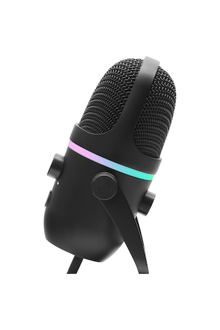 Hadron Me5 Gaming Rgb Masaüstü Mikrofon Çift Modlu Gain Kontrollü Type-c 192khz 24bit - Siyah