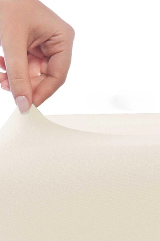 Çift Kişilik Düz Penye %100 Pamuklu Lastikli Çarşaf 200x200 Cm Battal Boy Newsheet Ekru Çok Renkli