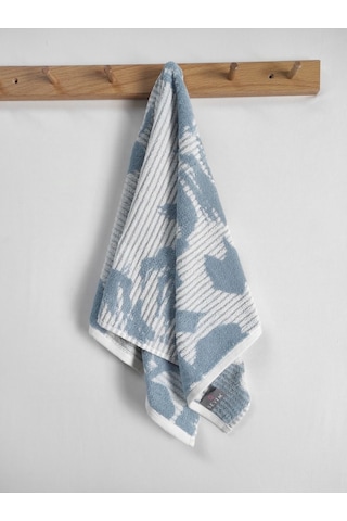 Desenli& Yatay Çizgili %100 Pamuk El/yüz Havlusu - Yüksek Su Emici -45x85cm-mavi Mavı Mavi