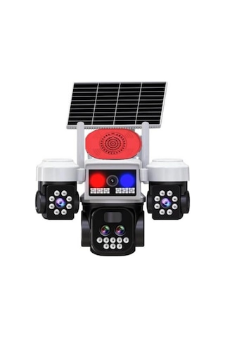 Okam Pro O-kam-5051 4g Destekli, 3 Lensli 9mp Güneş Enerjili Ptz Dış Mekan Kamera