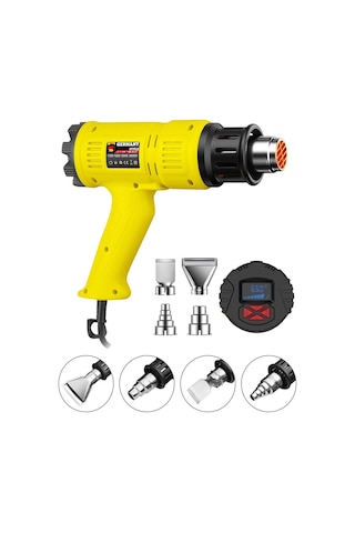 Germany Style Grm9001 Sıcak Hava Tabancası Dijital Isı Göstergeli