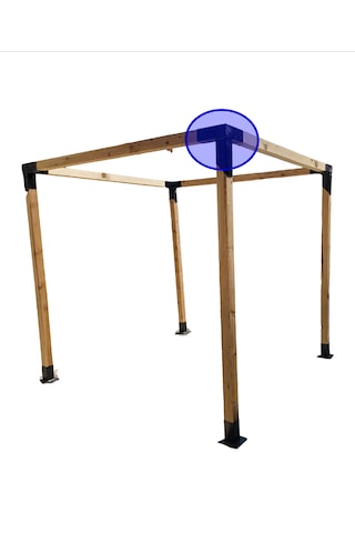 Pergola Demir Bağlantı 8x8cm Çardak Kamelya Köşe 90