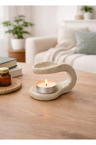 Cogo Seramik El Yapımı Stoneware Seramik Buhurdanlık Minimal Tasarım
