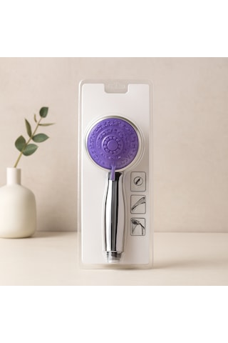 Küçük 8 Cm Kademeli Krom Duş Başlığı Beyaz