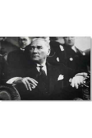 Cakasepetim Cumhuriyet Bayaramı Töreninde Atatürk Görseli Ahşap Mdf Tablo