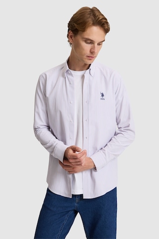 U.S. Polo Assn. U.s. Polo Assn. Erkek Lila Gömlek Desenli 50324659-vr034