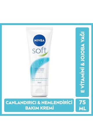 Nıvea Soft Nemlendirici Bakım Kremi 75ml, Jojoba Yağı, E Vitamini, Yüz Vücut El, Yumuşak Cilt, X3 Adet,avantajlı