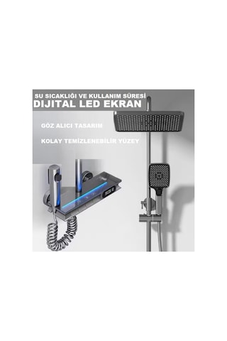 Antresit Dıjıtal Ekran Piyano Fonksiyonel Akıllı Duş Sistem Banyo Batarya Robot Yağmurlam Ambiyans