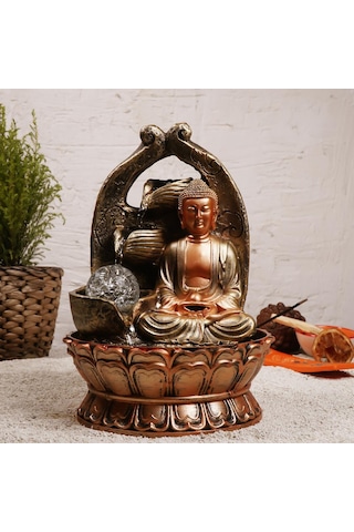 Zen Lord Buddha Temalı Bakır Şu Şelalesi
