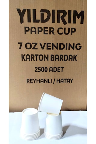 7 Oz Baskısız Karton Bardak 2500 Adet