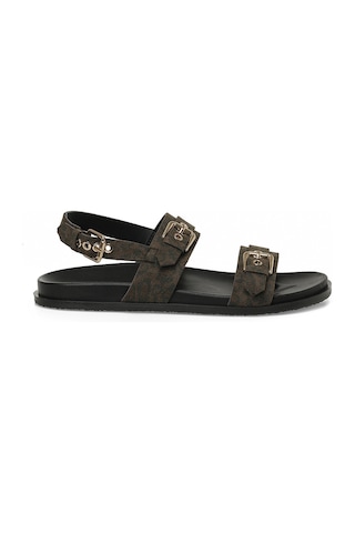 Butigo 26s-305 6fx Leopar Kadın Düz Sandalet 000000000102688723 Kahverengi