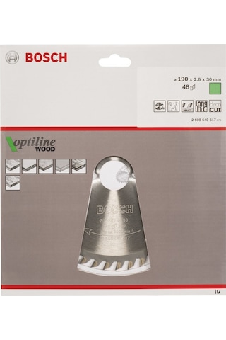 Bosch Optiline Wood 190 x 30 MM 48 Diş Daire Testere Bıçağı - 2608640617