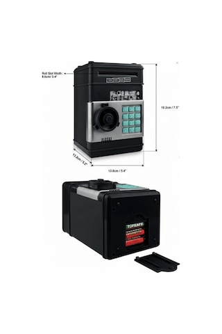 Elektronik Şifreli Kasa Otomatik Kağıt Para Alan Atm Kumbara Pembe