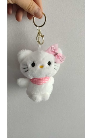 Hello Kitty Kuyruklu Peluş Anahtarlık Çanta Aksesuar Boyut:12cm