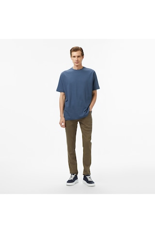 Nautica Erkek Kahverengi Slim Fit Pantolon Düz P57114t Kahverengi