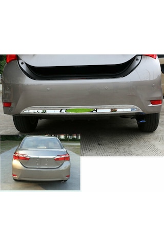 Toyota Corolla Uyumlu 2014-2016 Arka Tampon Çıtası Krom Aksesuar