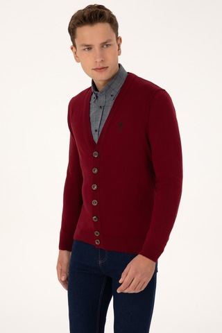 U.S. Polo Assn. U.s. Polo Assn. Erkek Bordo Hırka Triko 50313702-vr014
