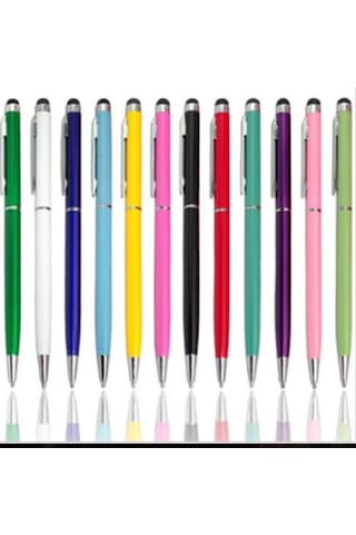 Stylus Dokunmatik Ekran Kalemi Tükenmez Kalem ( 2 Adet )