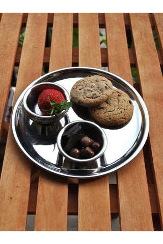 6'lı Paslanmaz Çelik Sosluk Mini Kahve Yanı Şekerlik/lokumluk 6,5