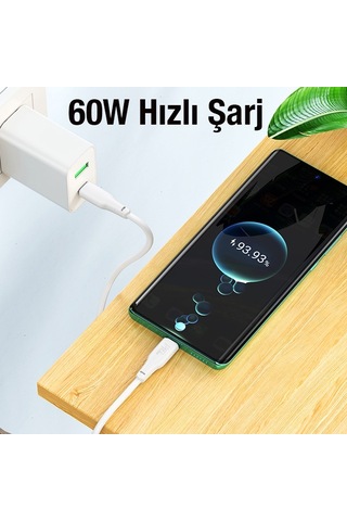 Hoco X93 Force 60W Type-c To Type-c Ultra Hızlı Şarj Ve Data Kablosu