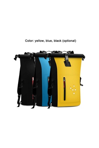 Dancemonkey Açık Çanta Su Geçirmez Sırt Çanta Pvc Çift Omuz Su Geçirmez Çanta Yan Sarı Sarı