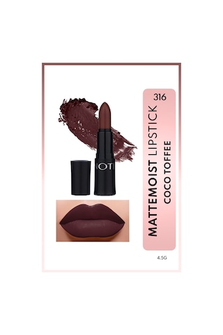 Note Cosmetique Mattemoist Lipstick Mat Bitişli Ruj 316 Coco Toffee - Kahverengi
